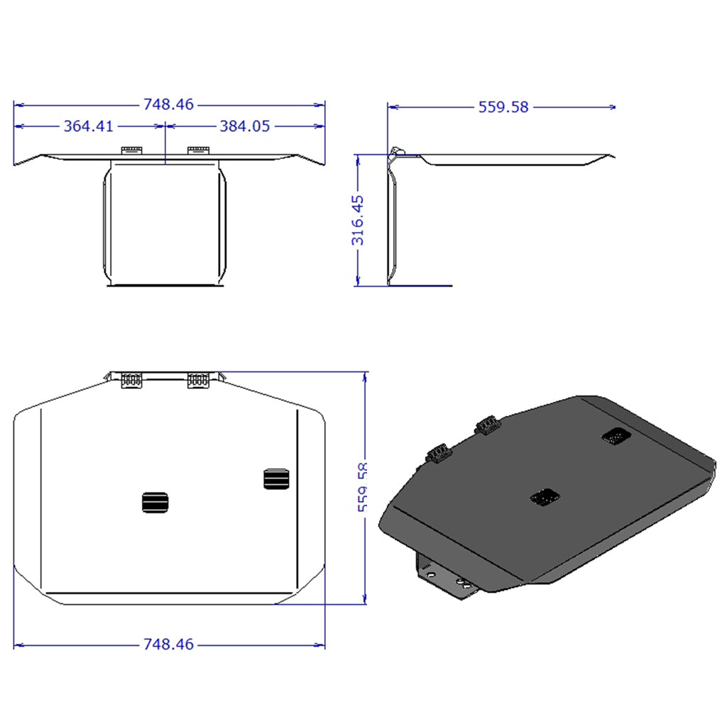 Copristazione universale in alluminio verniciato effetto corten per robot Kress mission mod.KR101E/120E/121E/122E/123E