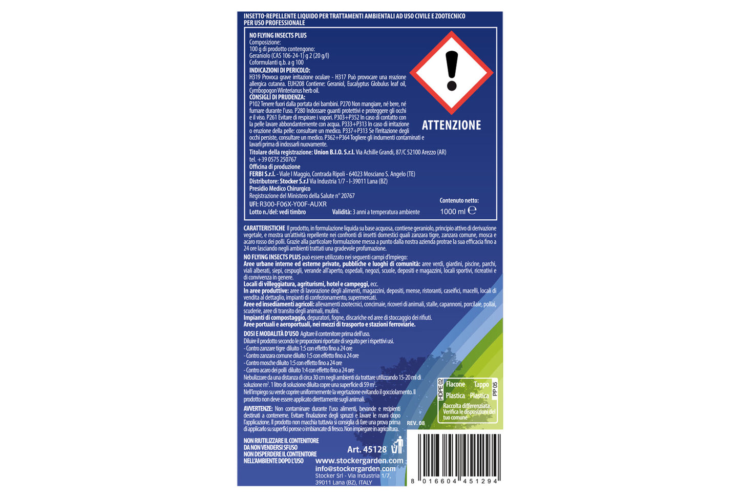 Nebuzan Repellente Anti-zanzare 1 L PMC Stocker