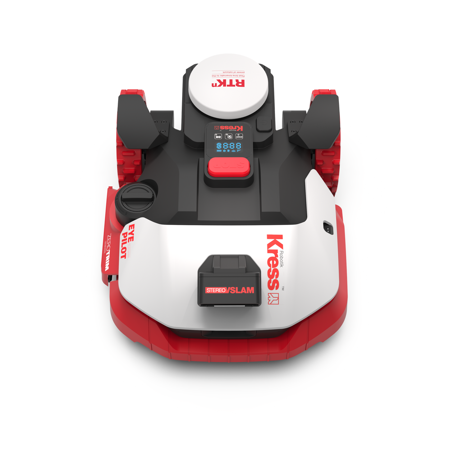 Robot rasaerba Kress KR273E EyePilot RTKn 3000 MQ AI Mono VSLAM Camera, ZeroTrim