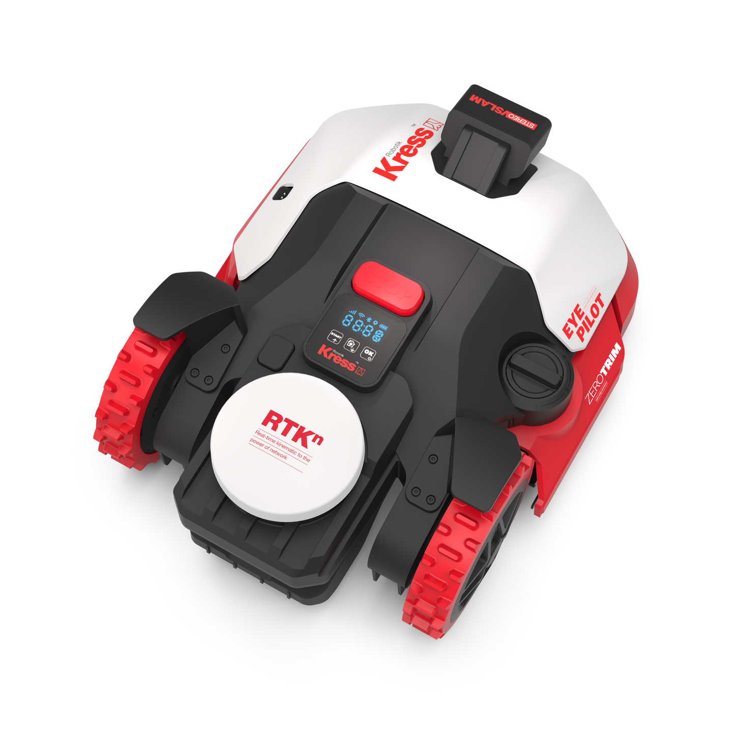 Robot rasaerba Kress KR271E EyePilot RTKn 1500 MQ AI Mono VSLAM Camera, ZeroTrim