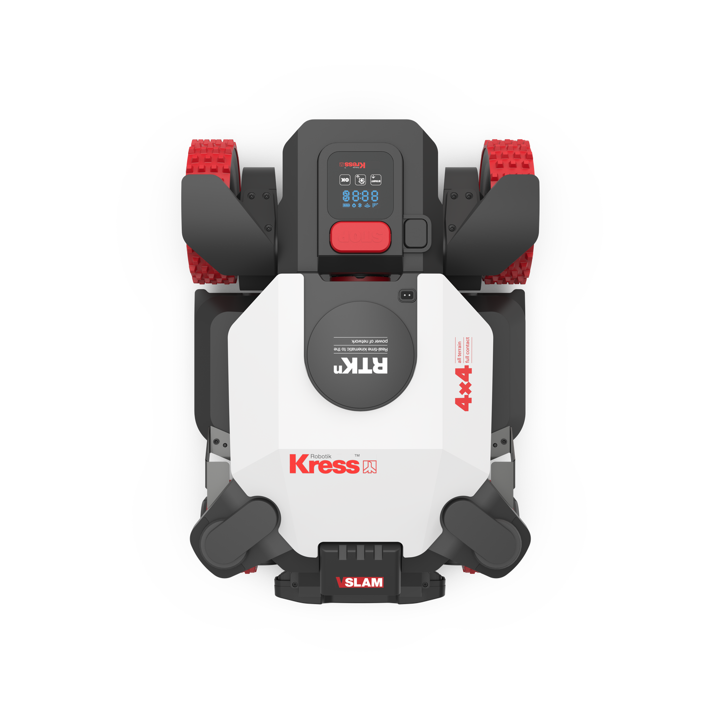 Robot rasaerba Kress KR280E EyePilot 4X4 RTKn 800 MQ AI AWD Stereo VSLAM camera, ZeroTrim