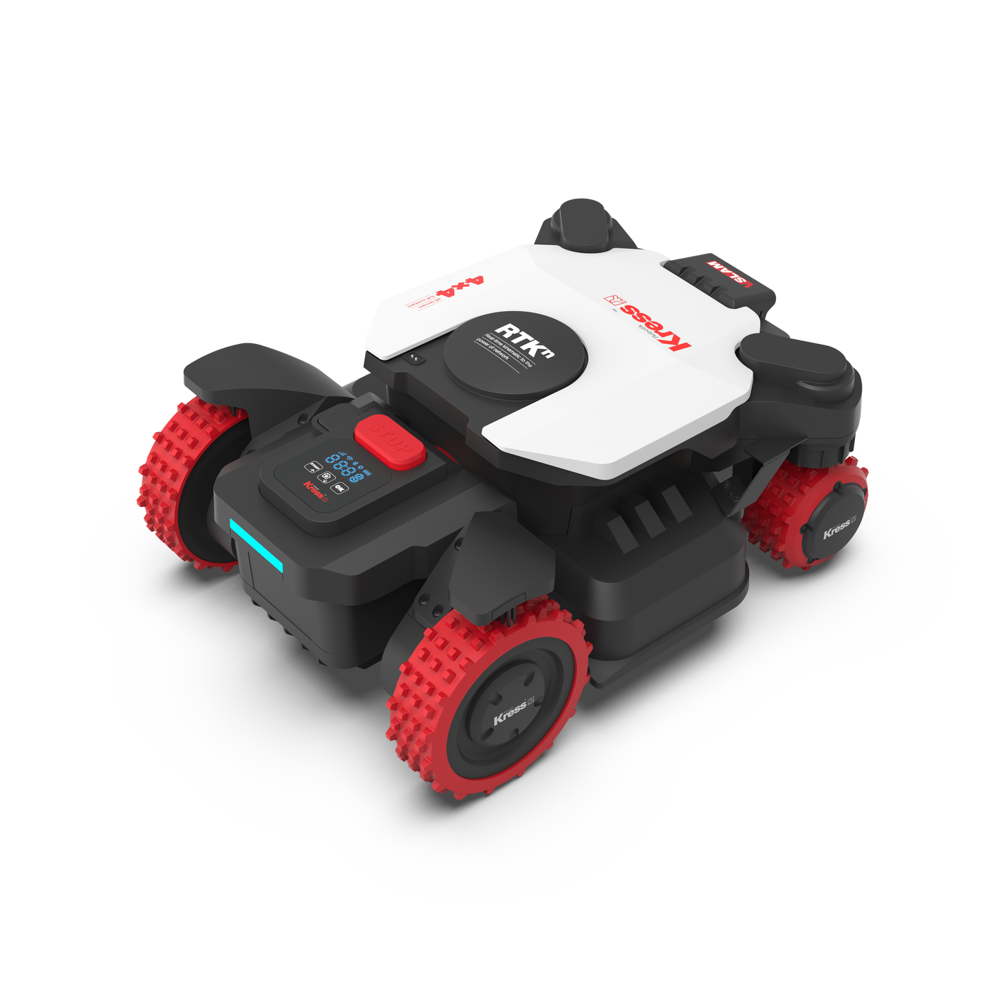 Robot rasaerba Kress KR280E EyePilot 4X4 RTKn 800 MQ AI AWD Stereo VSLAM camera, ZeroTrim