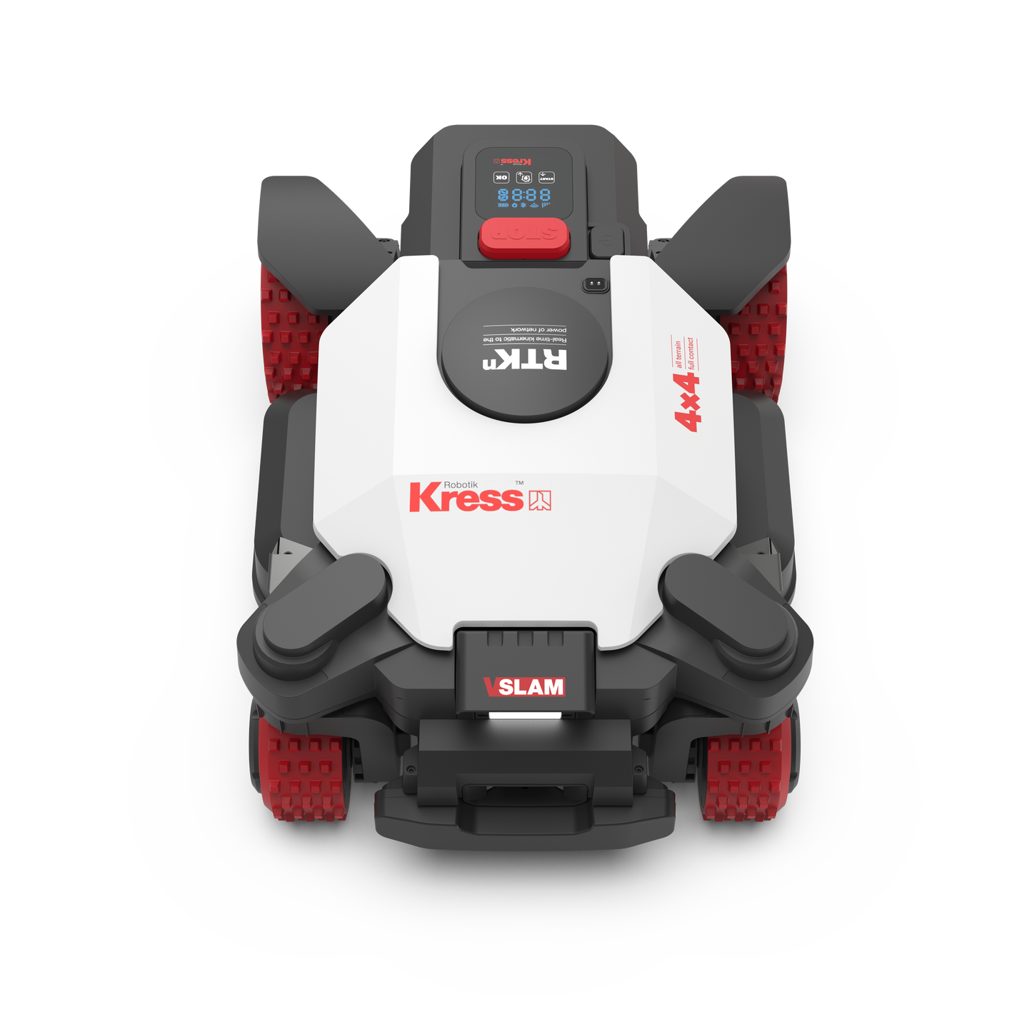 Robot rasaerba Kress KR280E EyePilot 4X4 RTKn 800 MQ AI AWD Stereo VSLAM camera, ZeroTrim