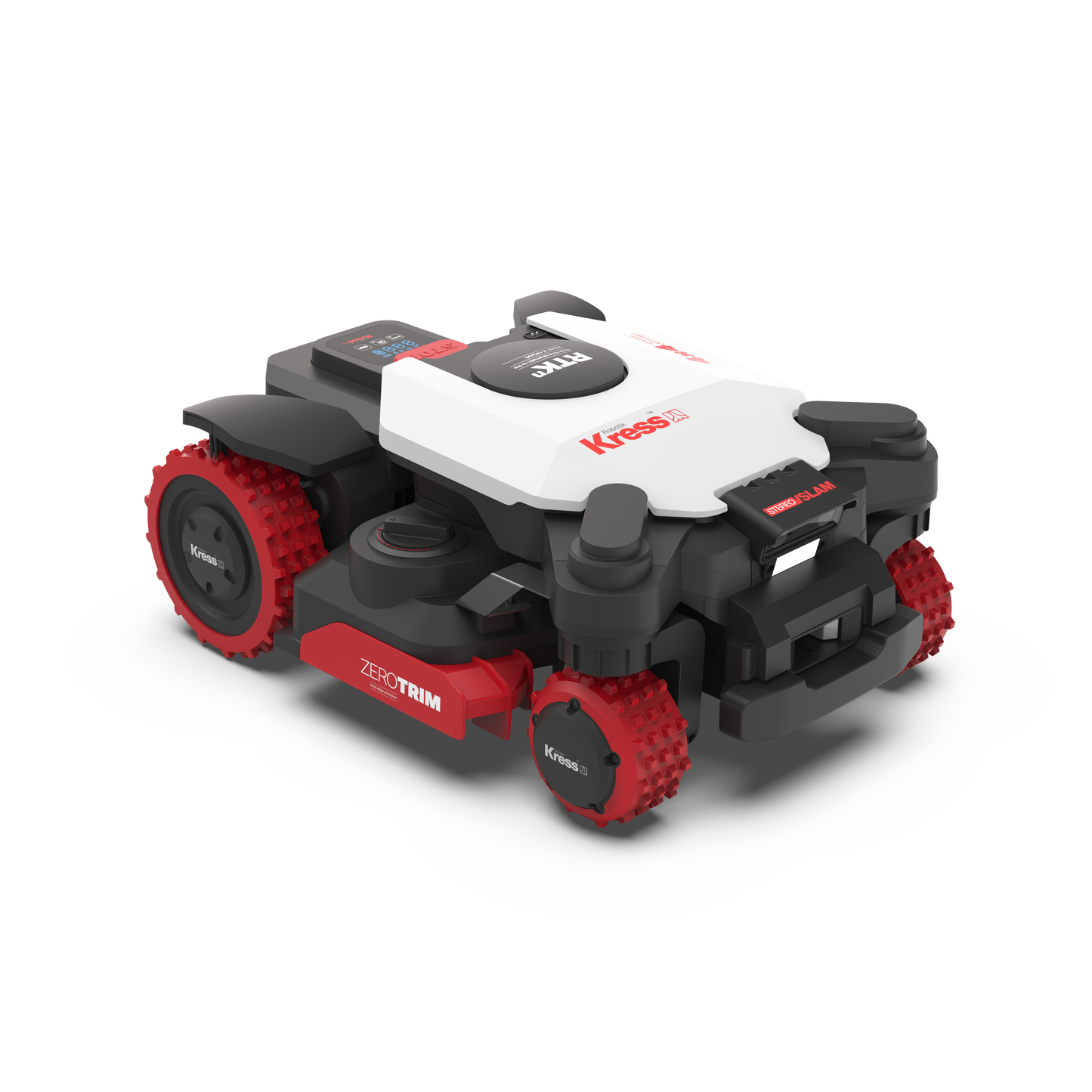 Robot rasaerba Kress KR285E EyePilot 4x4 RTKn 5000 MQ AI AWD Stereo VSLAM camera, ZeroTrim