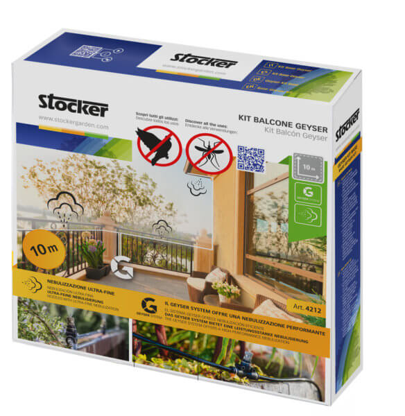 Kit balcone Geyser 10mt di tubo + raccordi Stocker